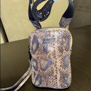 NWOT Leather Stadium Crossbody Just Saying